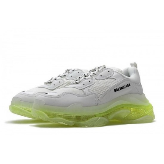 Balenciaga Triple S Clear Sole "White Green"