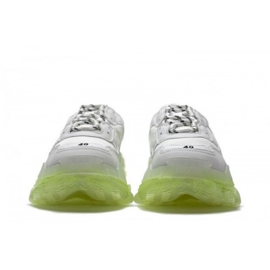 Balenciaga Triple S Clear Sole "White Green"