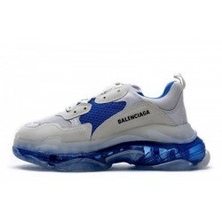 Balenciaga Triple S Clear Sole "White Blue"