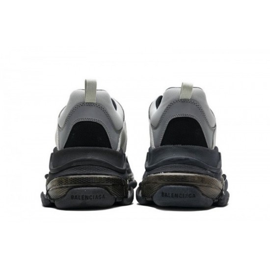 Balenciaga Triple S Clear Sole "Black Silver"