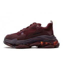 Balenciaga Triple S Clear Sole "Red Wine"