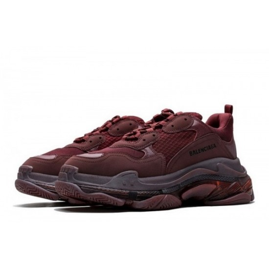 Balenciaga Triple S Clear Sole "Red Wine"