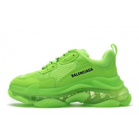 Balenciaga Triple S Clear Sole "Fluorescent Green"