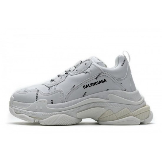 Balenciaga Triple S Allover Logo "White"