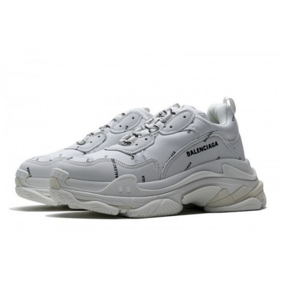 Balenciaga Triple S Allover Logo "White"