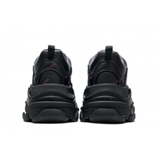 Balenciaga Triple S Allover Logo "Letter Black Pink"