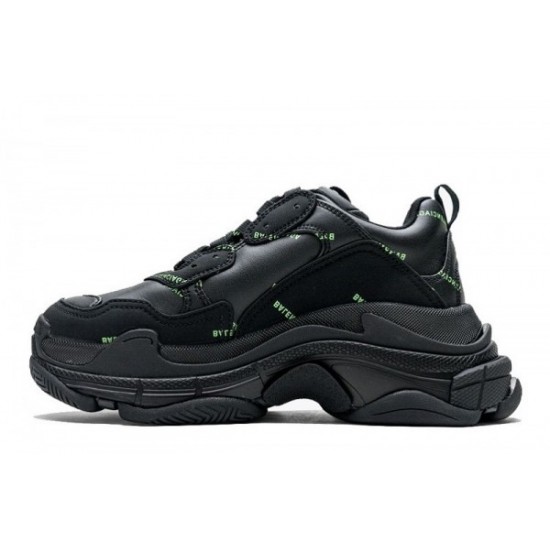 Balenciaga Triple S Allover Logo "Black Green"