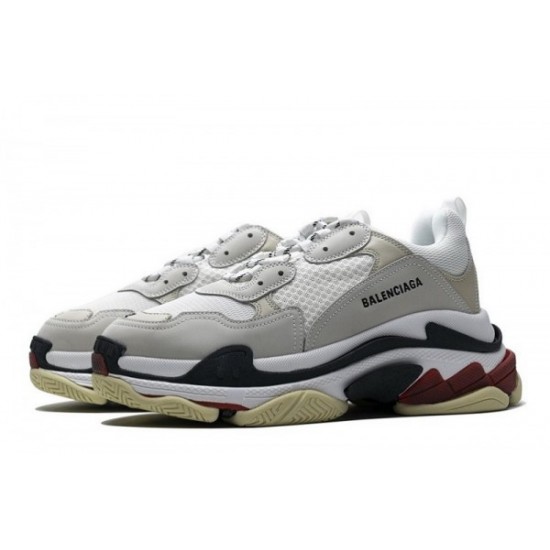 Balenciaga Triple S "White Dark Grey Red"