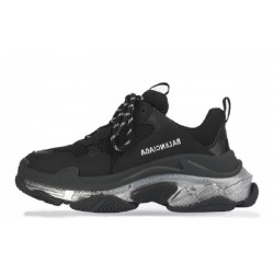 Balenciaga Triple S Clear Sole "Black Silver"