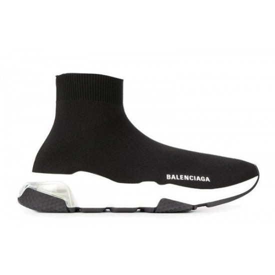 Balenciaga Speed Light Clear Sole "Black & White“