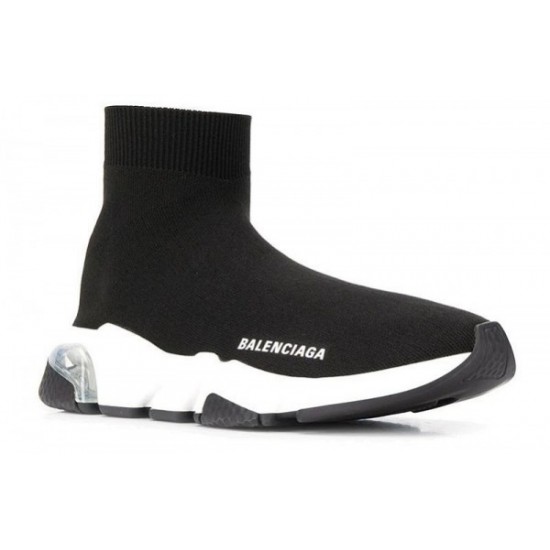 Balenciaga Speed Light Clear Sole "Black & White“