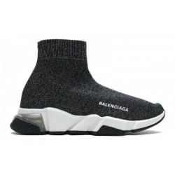 Balenciaga Speed Clear Sole Sneaker "Black Silver"