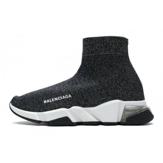 Balenciaga Speed Clear Sole Sneaker "Black Silver"