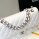 CHANEL Classic Flap Handbag SILVER METAL