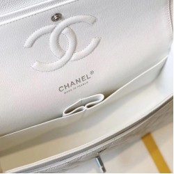 CHANEL Classic Flap Handbag SILVER METAL