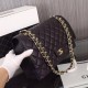 CHANEL Classic Maxi Handbag Grained Calfskin & Gold Metal