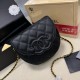 CHANEL Caviar Quilted Mini Messenger Flap Black