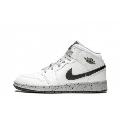 Jordan 1 "White Cement" Mid