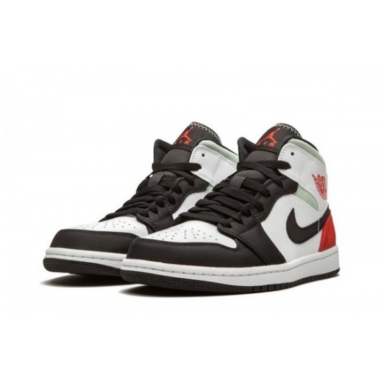 Jordans 1 "Red Grey Black Toe" Mid