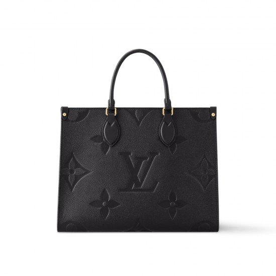 LV ONTHEGO Black Monogram Empreinte Leather MM M45595