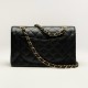 CHANEL Small Classic Flap Handbag Grained Calfskin & Gold Metal