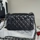 CHANEL Small Classic Handbag Lambskin & Silver Metal