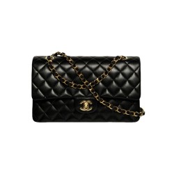 CHANEL CLASSIC Medium HANDBAG Lambskin & Gold Metal