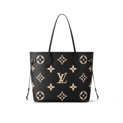 LV Neverfull MM Tote M58907 Black Monogram Empreinte