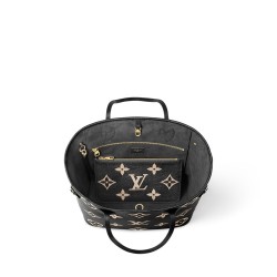 LV Neverfull MM Tote M58907 Black Monogram Empreinte