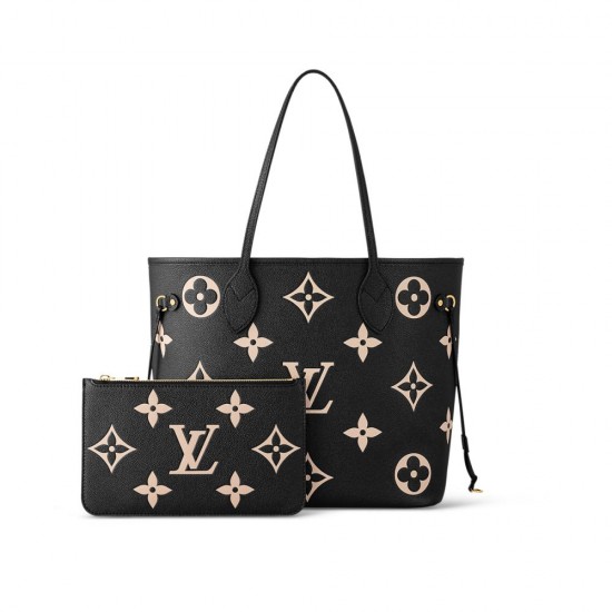 LV Neverfull MM Tote M58907 Black Monogram Empreinte