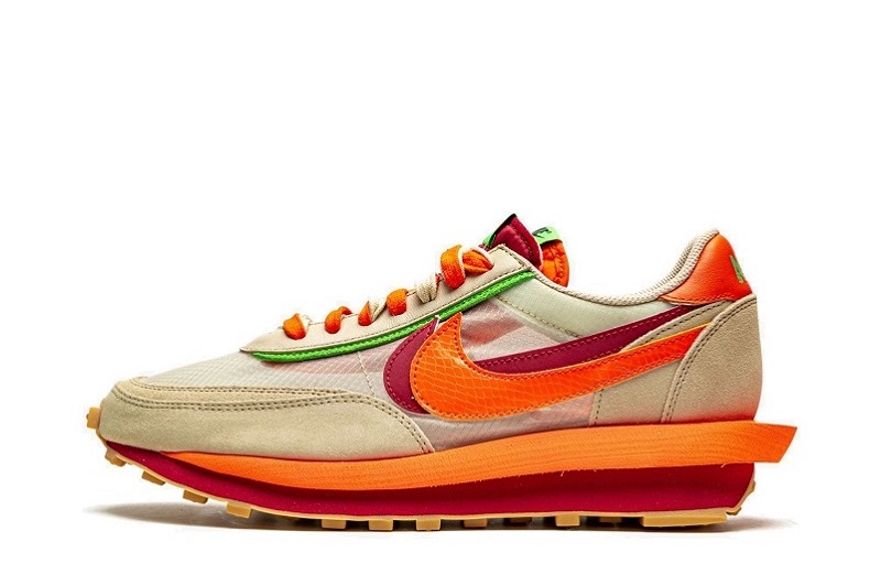 Clot x Sacai x Nike LDWaffle Orange Blaze Reps (1)