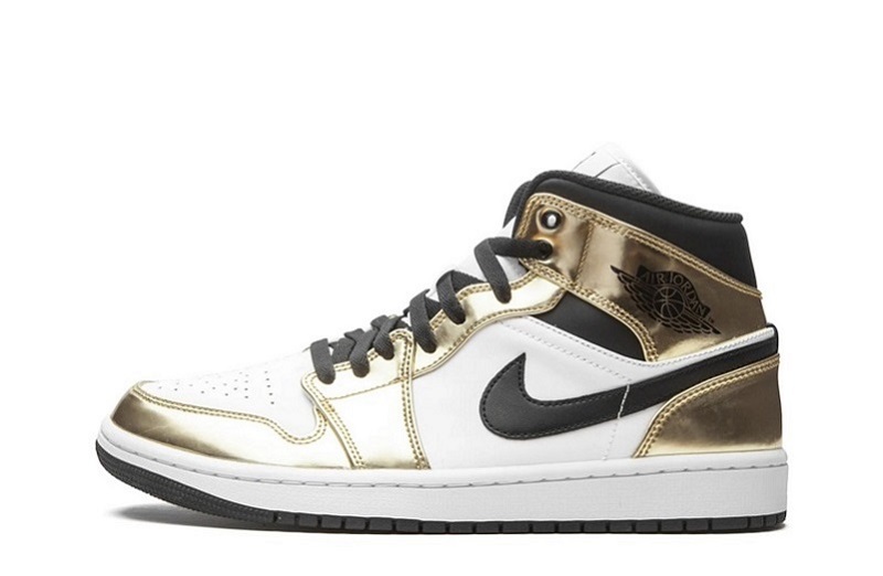 Air Jordan 1 Mid Metallic Gold Reps (1)