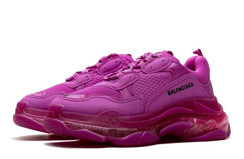 Balenciaga Triple S Clear Sole Plum Red Reps (3)