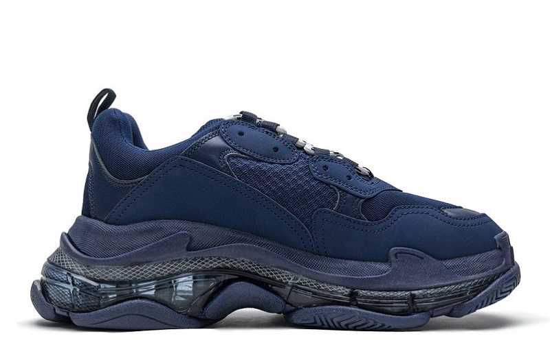 Balenciaga Triple S Clear Sole Dark Blue Reps (2)