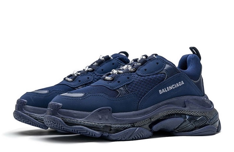 Balenciaga Triple S Clear Sole Dark Blue Reps (3)