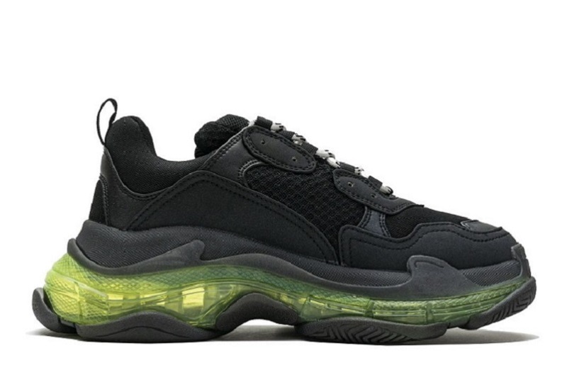 Balenciaga Triple S Clear Sole Black Green Reps (2)