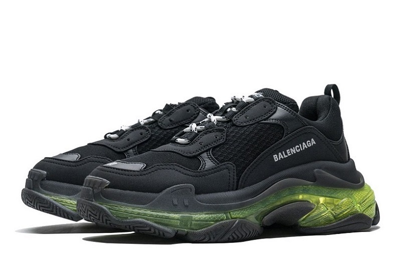 Balenciaga Triple S Clear Sole Black Green Reps (3)