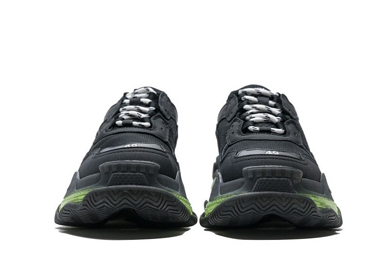 Balenciaga Triple S Clear Sole Black Green Reps (4)