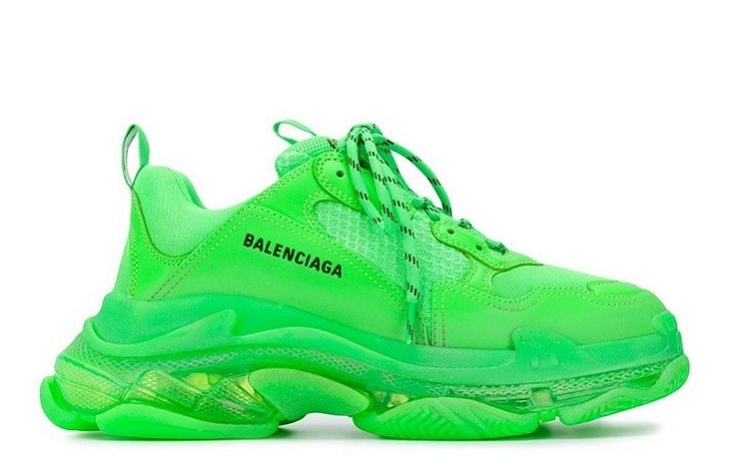 Balenciaga Triple S Clear Sole Fluo Green Reps (1)