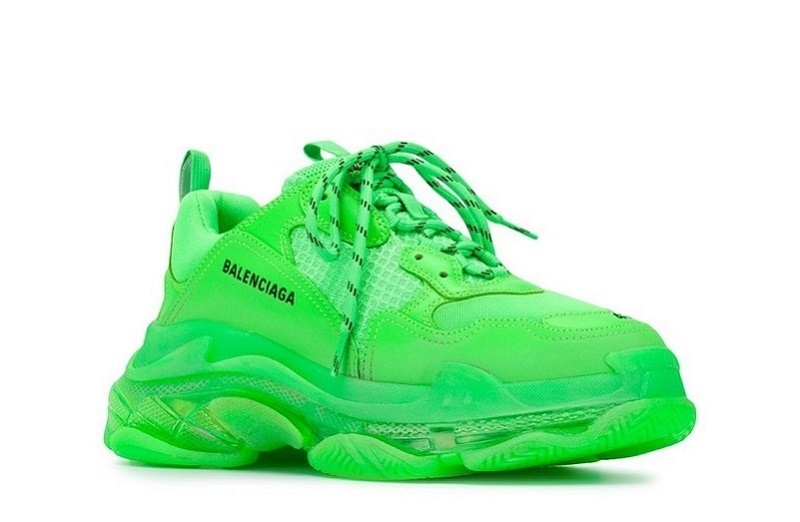 Balenciaga Triple S Clear Sole Fluo Green Reps (2)