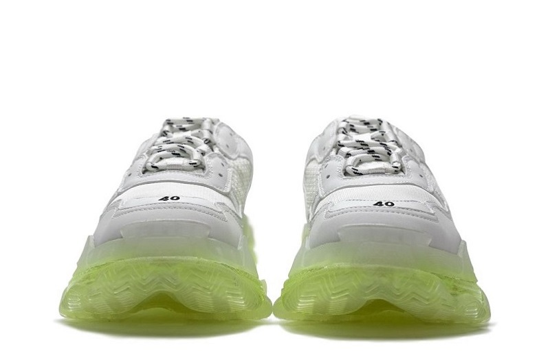 Balenciaga Triple S Clear Sole White Green Reps (4)