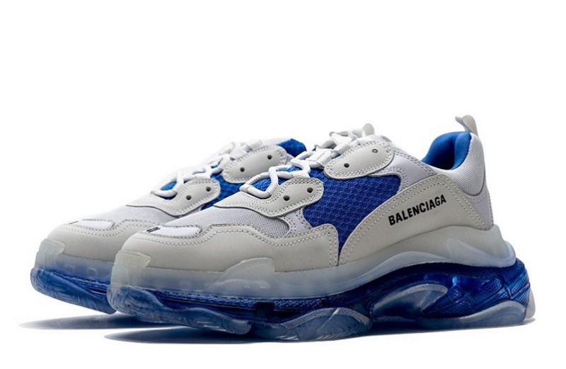 Balenciaga Triple S Clear Sole White Blue Reps (3)