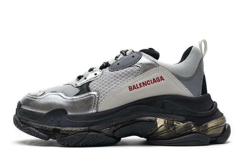 Balenciaga Triple S Clear Sole Black Silver Reps (1)