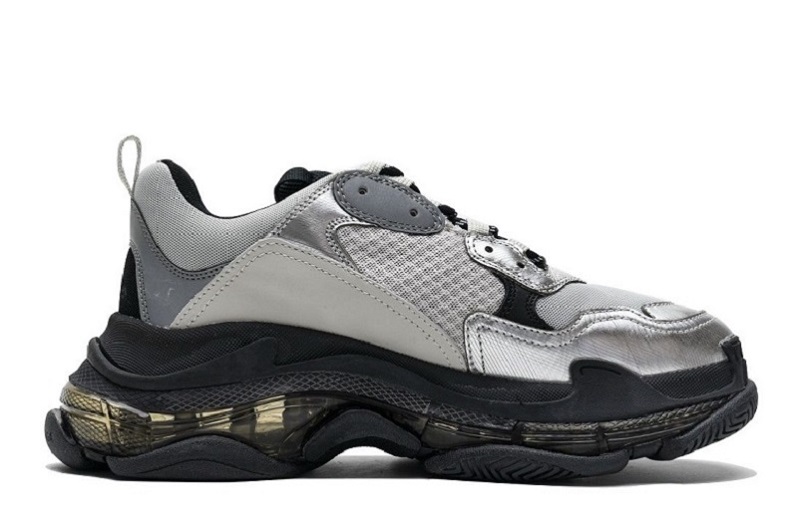 Balenciaga Triple S Clear Sole Black Silver Reps (2)