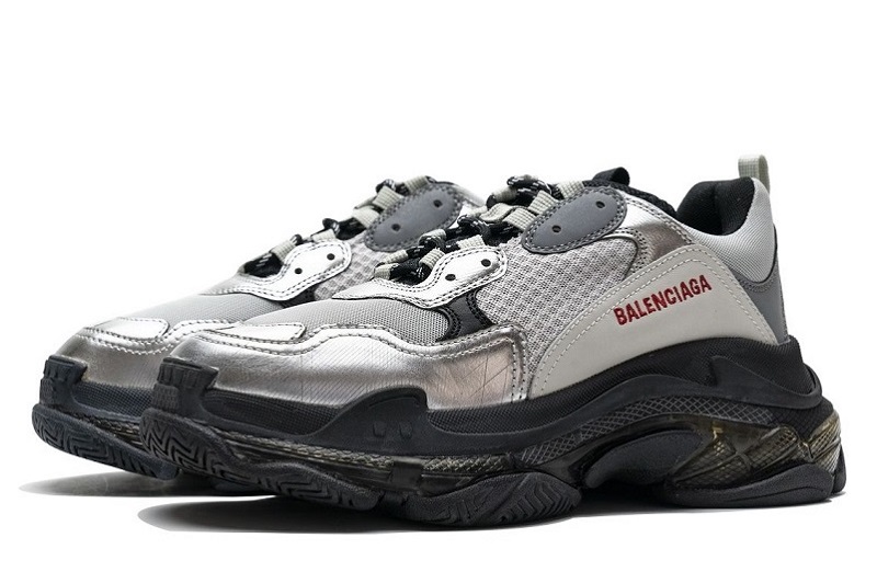 Balenciaga Triple S Clear Sole Black Silver Reps (3)