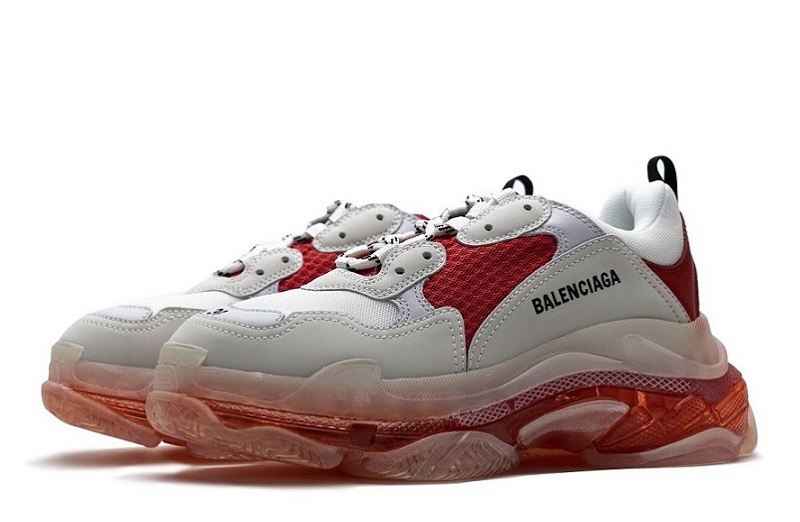 Balenciaga Triple S Clear Sole White Red Reps (3)