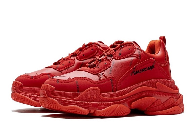 Balenciaga Triple S Letter Bright Red Reps (3)