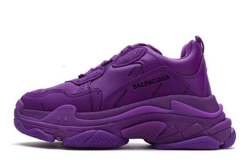 Balenciaga Triple S Allover Logo Letter Plum Red Reps (1)