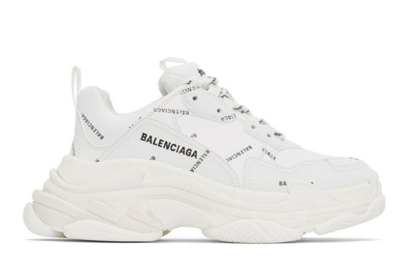 Balenciaga Triple S Allover Logo White Reps (1)