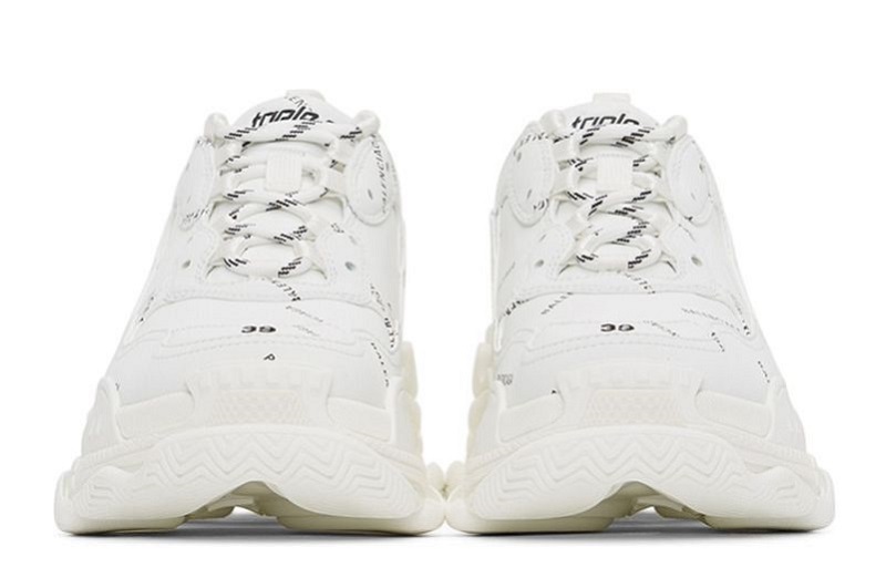 Balenciaga Triple S Allover Logo White Reps (2)